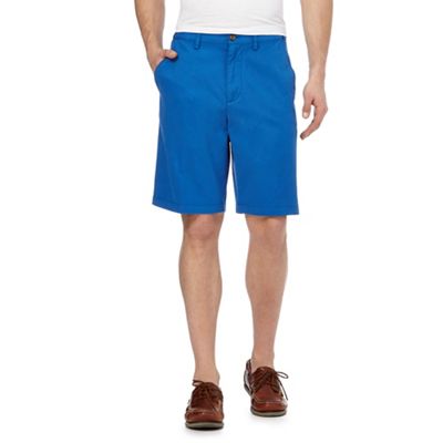 Big and tall dark blue chino shorts